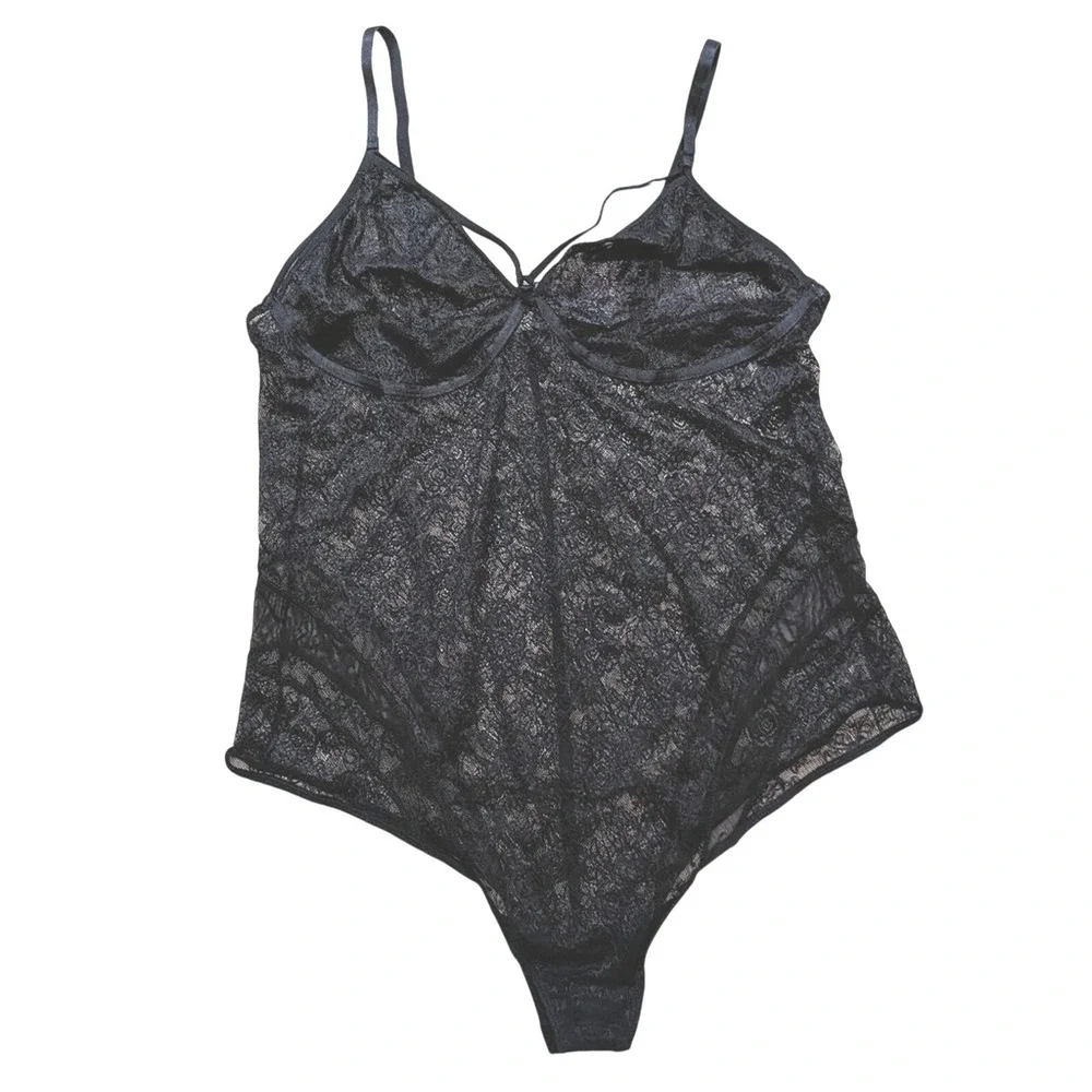 Torrid NWT Womens Plus 3X 3 Black Lace Teddy Bodysuit Lingerie NEW - Picture 1 of 4